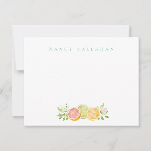 シトラスパーソナライズされたノートカード ノートカード (正面)