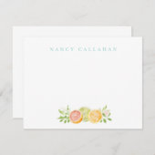 シトラスパーソナライズされたノートカード ノートカード (正面/裏面)