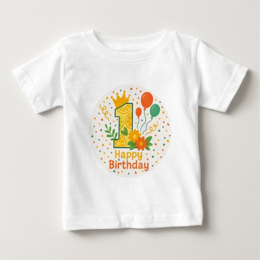 シトラスパーティーゲストオブオナー誕生日Tシャツ ベビーTシャツ (正面)