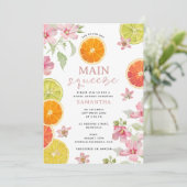 シトラスピンクメインスクイーズブライダルシャワーブランチ 招待状 (スタンド正面)