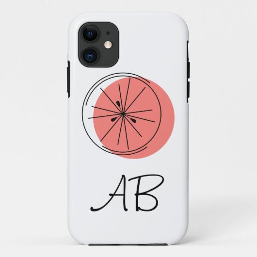 シトラスピンクモノグラムiPhoneケース Case-Mate iPhoneケース (裏面)
