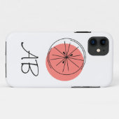 シトラスピンクモノグラムiPhoneケース Case-Mate iPhoneケース (裏面(横))