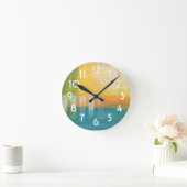 シトラスフィールドI ラウンド壁時計 (ホーム)