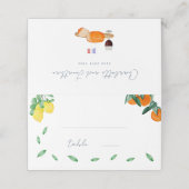 シトラスフランスの結婚のテーブル番号 プレイスカード (外部開封)