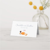 シトラスフランスの結婚のテーブル番号 プレイスカード (裏面)