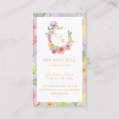 シトラスフルーツオーチャードウォーター色フローラモノグラム 名刺 (裏面)