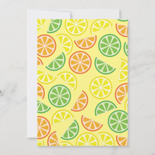 シトラスフルーツカラフル1st誕生日招待状 招待状 (裏面)