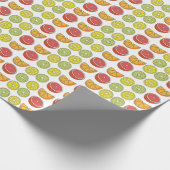 シトラスフルーツサマーカラフルバースデーパーティー ラッピングペーパー (角)