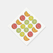 シトラスフルーツサマーパーティー スタンダードカクテルナプキン (角)