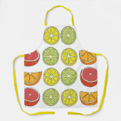 シトラスフルーツシェフカラフル誕生日 エプロン (正面)