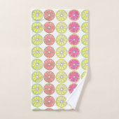 シトラスフルーツスライスオレンジレモンライムグレープフルーツ バスタオルセット (ハンドタオル)