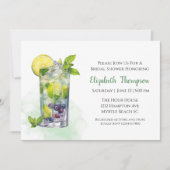 シトラスフルーツドリンクカクテルブライダルシャワー 招待状 (正面)