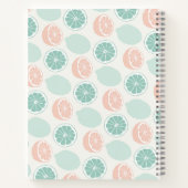 シトラスフルーツパーソナライズされたファミリーレシピブック ノートブック (裏面)