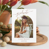 シトラスフルーツフローラピーチフォト卒業 招待状