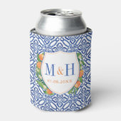 シトラスフルーツブルータイルブライダルシャワーパーティー 缶クーラー (缶正面)