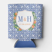 シトラスフルーツブルータイルブライダルシャワーパーティー 缶クーラー (正面)