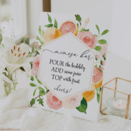 シトラスフルーツミモサバーサイン 台座サイン