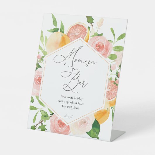 シトラスフルーツモモクサバーサイン 台座サイン (正面)