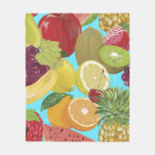 シトラスフルーツ写真クールスケッチイラストレーション フリースブランケット (正面)