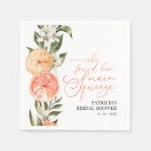 シトラスフローラサマーブライダルシャワー スタンダードカクテルナプキン (正面)