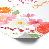 シトラスフローラスウィートトリートブライダルシャワー ポスター (角)