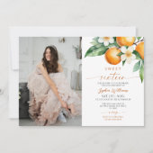 シトラスフローラフォトスイート16誕生日招待状 招待状 (正面)