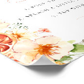 シトラスフローラブライダルシャワーミモサバーサイン ポスター (角)