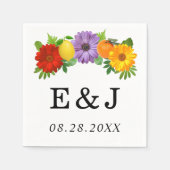 シトラスフローラ庭園の結婚式 スタンダードカクテルナプキン (正面)