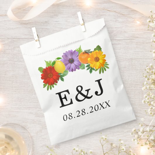 シトラスフローラ庭園の結婚式 フェイバーバッグ (クリップ留めされた状態)