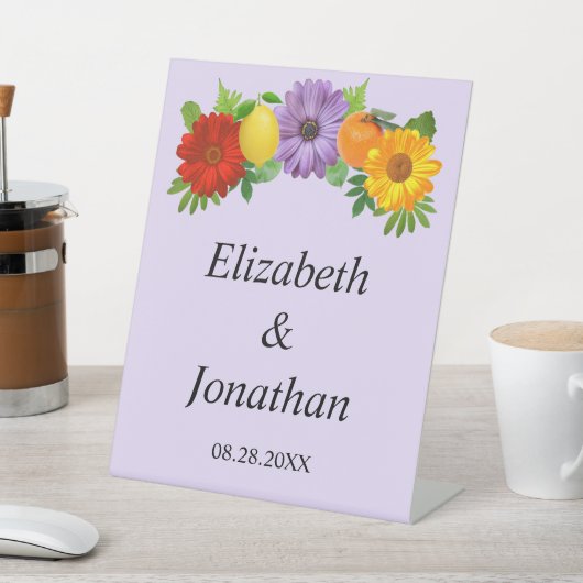 シトラスフローラ庭園の結婚式 台座サイン (インサイチュ)