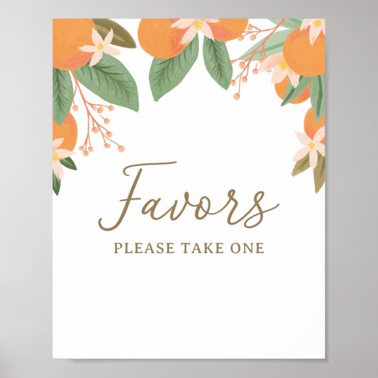 シトラスブライダルシャワーウィズサイン ポスター (正面)