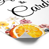 シトラスブライダルシャワーギフト&カードテーブルサイン ポスター (角)