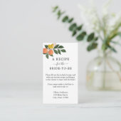 シトラスブライダルシャワーレシピ要求エンクロージャカード エンクロージャーカード (スタンド正面)