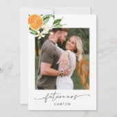 シトラスブライダルシャワー写真 招待状 (裏面)