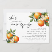 シトラスブライダルシャワー招待オレンジマンダリン 招待状 (正面)