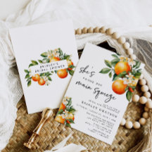 シトラスブライダルシャワー招待メインスクイーズ