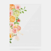 シトラスブライトブライダルシャワーウェルカムアクリルサイン アクリルサイン (正面)