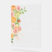 シトラスブライトブライダルシャワーウェルカムアクリルサイン アクリルサイン (傾斜)