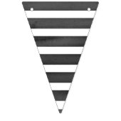 シトラスブラック+ホワイトストライプトゥッティフルーティ誕生日 バンティングフラッグ (第1の旗)