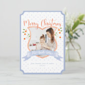 シトラスブルーチノセリークレストワンフォトクリスマス  シーズンカード (スタンド正面)