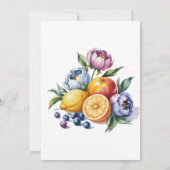 シトラスブーケ地中海のブリデスメイドランチョン 招待状 (裏面)