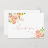 シトラスベビーシャワーガールサンキューカード サンキューカード (正面/裏面)