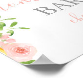 シトラスベビーシャワーミモサバー標識 ポスター (角)