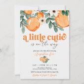 シトラスベビーシャワー植物性オレンジリトルかわいこちゃん 招待状 (正面)