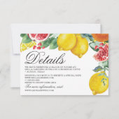 シトラスボ結婚タニカル詳細 招待状 (正面)