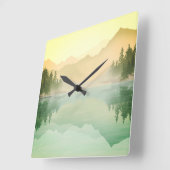 シトラスマウンテンズフォレストランドスケープ スクエア壁時計 (傾斜)