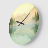 シトラスマウンテンズフォレストランドスケープ ラージ壁時計 (傾斜)