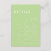 シトラスミニマシンプルリスト結婚詳細 エンクロージャーカード (正面)