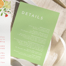 シトラスミニマシンプルリスト結婚詳細 エンクロージャーカード