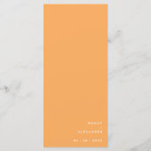 シトラスミニマル結婚リストオレンジズフラット メニュー (裏面)